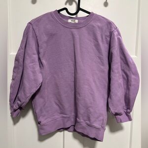 Agolde Purple Thora 3/4 sleeves Sweatshirt